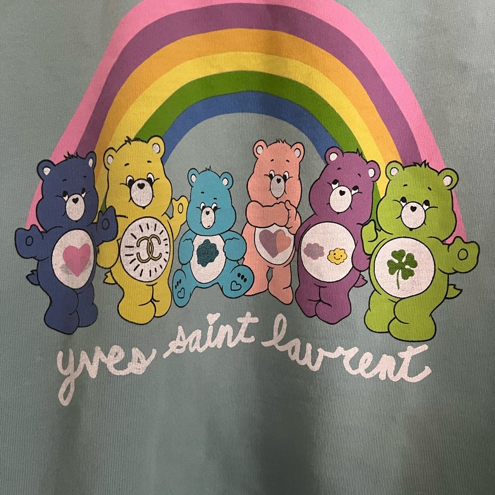 Mega Yacht Care Bears Hoodie Sweatshirt Crew Neck Size XL